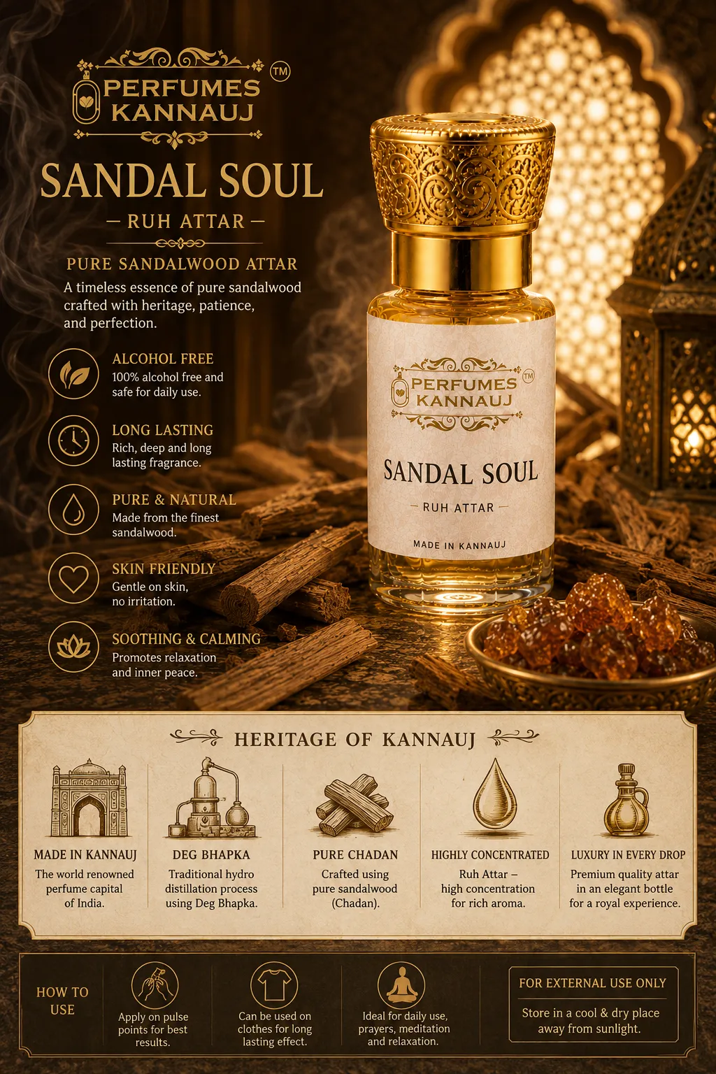 Sandal Soul Original Chandan Kannauj Attar - Image 4