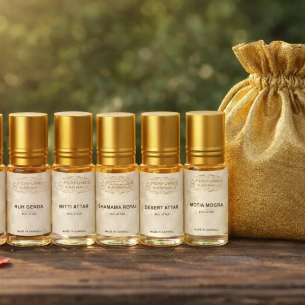 6 Famous Kannauj Attars – Premium Natural Fragrance Trial Pack
