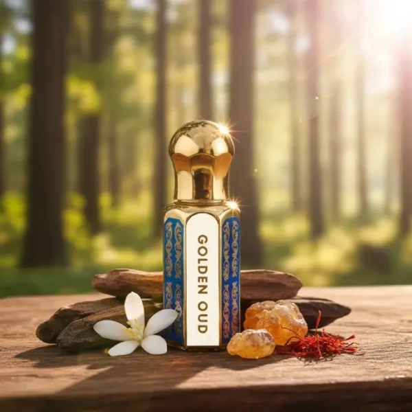 Golden Oud Attar – Premium Kannauj Oud Essence