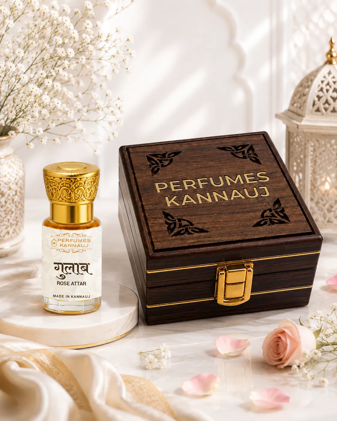 ( गुलाब)Kannauj Pure Rose Attar with Premium Gift Box - Image 2