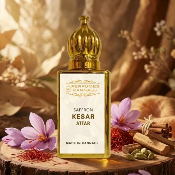 Kesar Attar – Traditional Kannauj Attar with Rich Saffron Notes