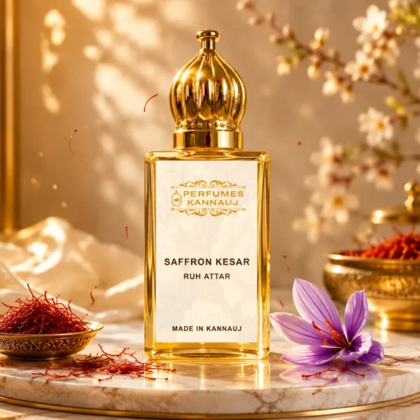 Kesar Attar – Traditional Kannauj Attar with Rich Saffron Notes