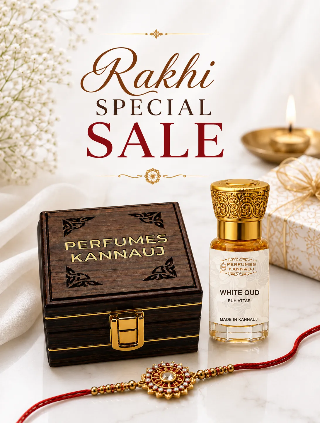 Kannauj Pure white oud Attar with Premium Gift Box